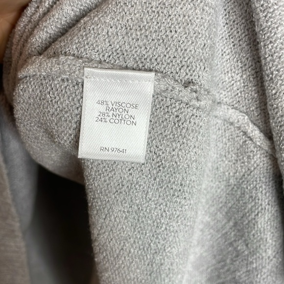 SOLD Jill | Women's Grey Chenille Feel Crewneck Sweater in Zinc Plus Size 4X - Picture 4 of 6